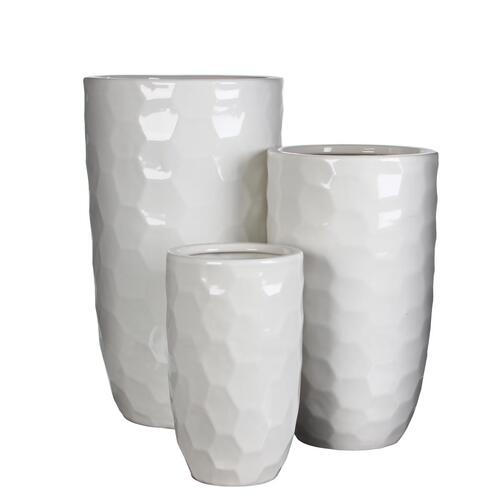 SAKSIJA ZA BILJKE keramika - bela, Osnovno, keramika (26/45cm)