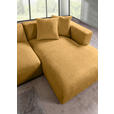 ECKSOFA  in Chenille Senfgelb  323/178 cm  - Senfgelb/Schwarz, MODERN, Kunststoff/Textil (323/178cm) - Carryhome