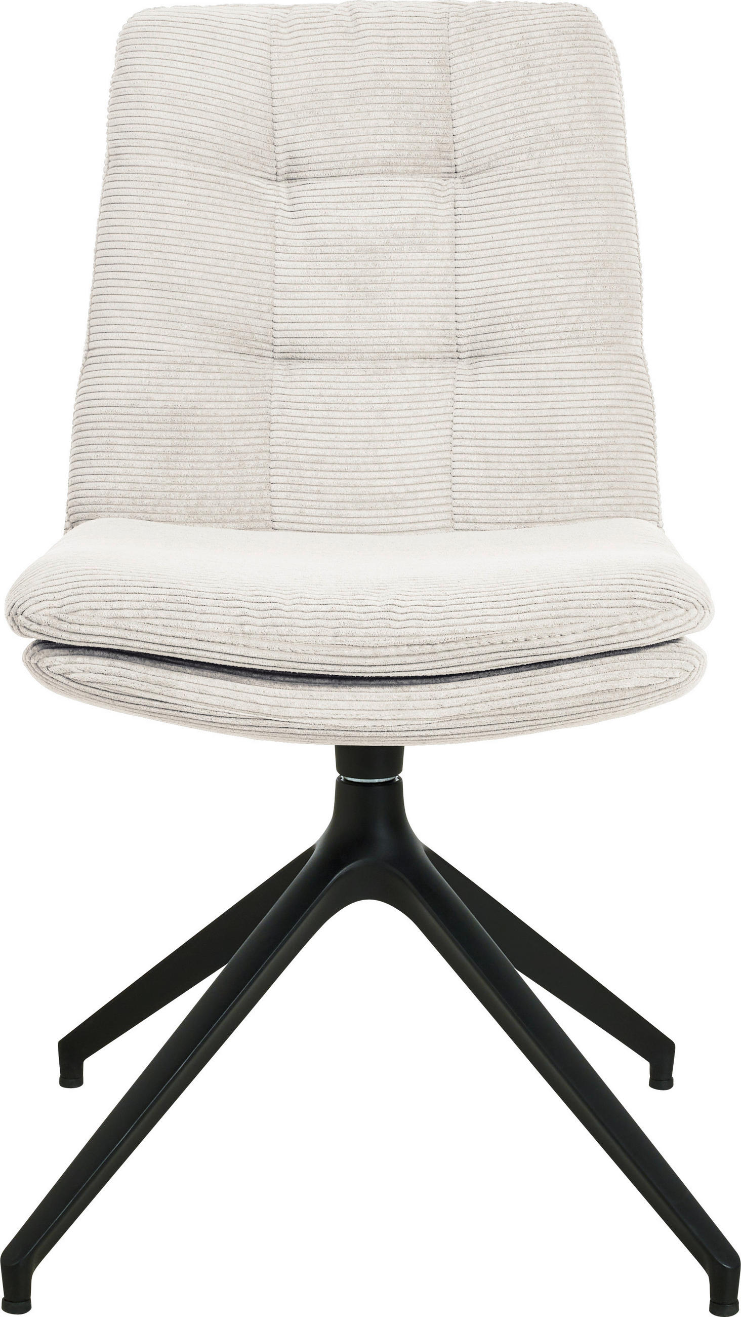 STUHL  in Cord  - Weiss/Schwarz, Design, Textil/Metall (49/90/68cm) - Johann Jakob