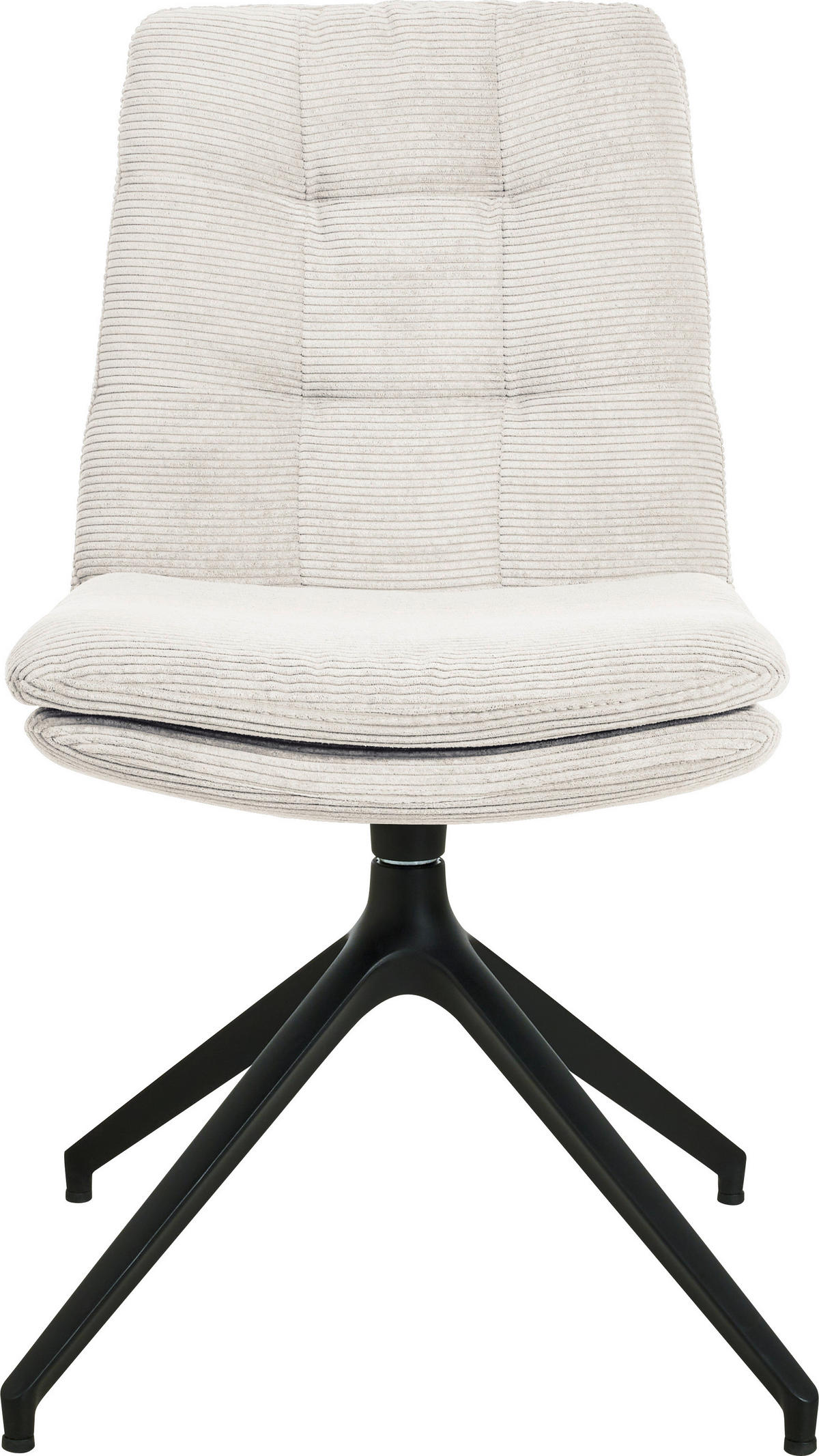 STUHL  in Cord  - Weiss/Schwarz, Design, Textil/Metall (49/90/68cm) - Johann Jakob
