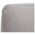 ECKSOFA Hellgrau Flachgewebe  - Chromfarben/Hellgrau, Design, Textil/Metall (276/200cm) - Hom`in