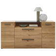 SIDEBOARD Wildeiche  181,9/89,4/45,2 cm  - Wildeiche/Schwarz, Natur, Glas/Holz (181,9/89,4/45,2cm) - Valnatura