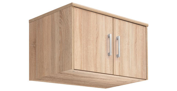 AUFSATZSCHRANK - Silberfarben/Sonoma Eiche, KONVENTIONELL, Holzwerkstoff/Metall (72/43/54cm) - Xora