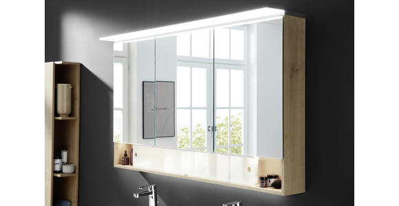 BADEZIMMER 142 cm  - Eichefarben/Weiß, MODERN, Glas/Keramik (142cm) - Novel