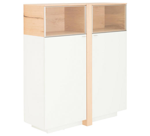 HIGHBOARD Eiche furniert geölt, lackiert Weiß, Eichefarben HIGHBOARD Eiche furniert geölt, lackiert Weiß, Eichefarben