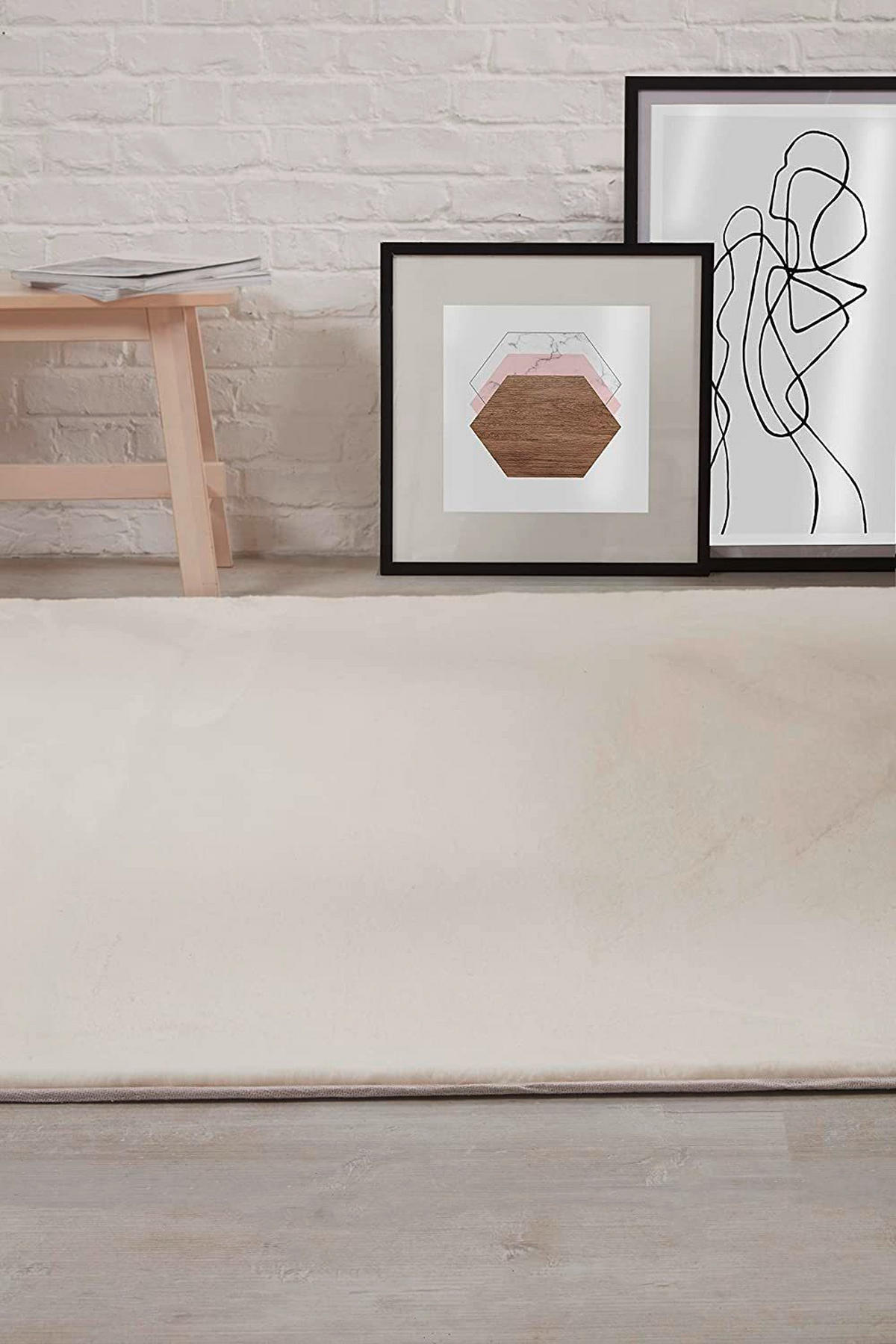 FELLTEPPICH 160/230 cm Olympos Creme  - Creme, KONVENTIONELL, Kunststoff/Textil (160/230cm) - Novel