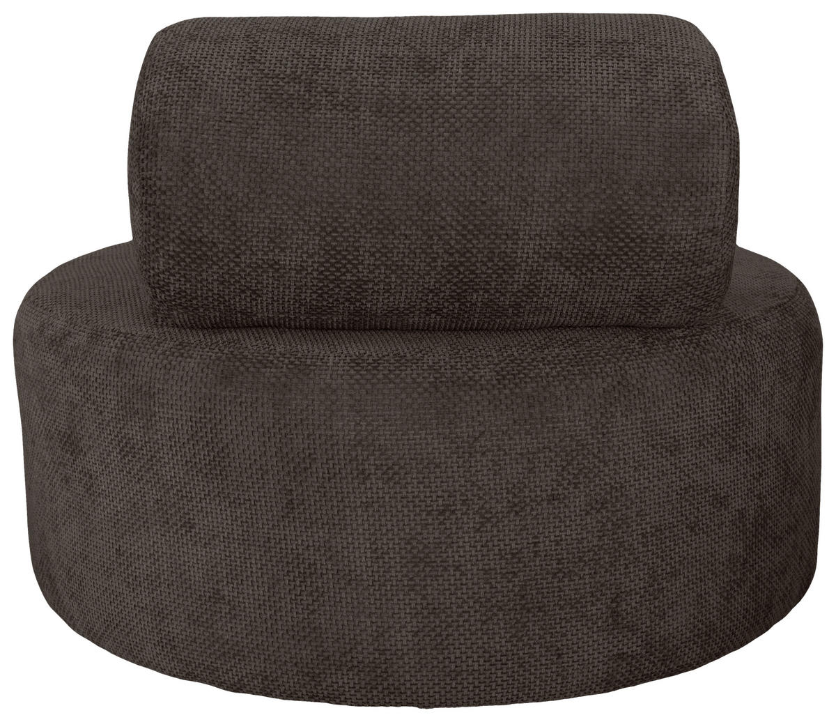 SESSEL in Struktur Mokka  - Schwarz/Mokka, Basics, Textil/Metall (88/70/88cm) - Livetastic