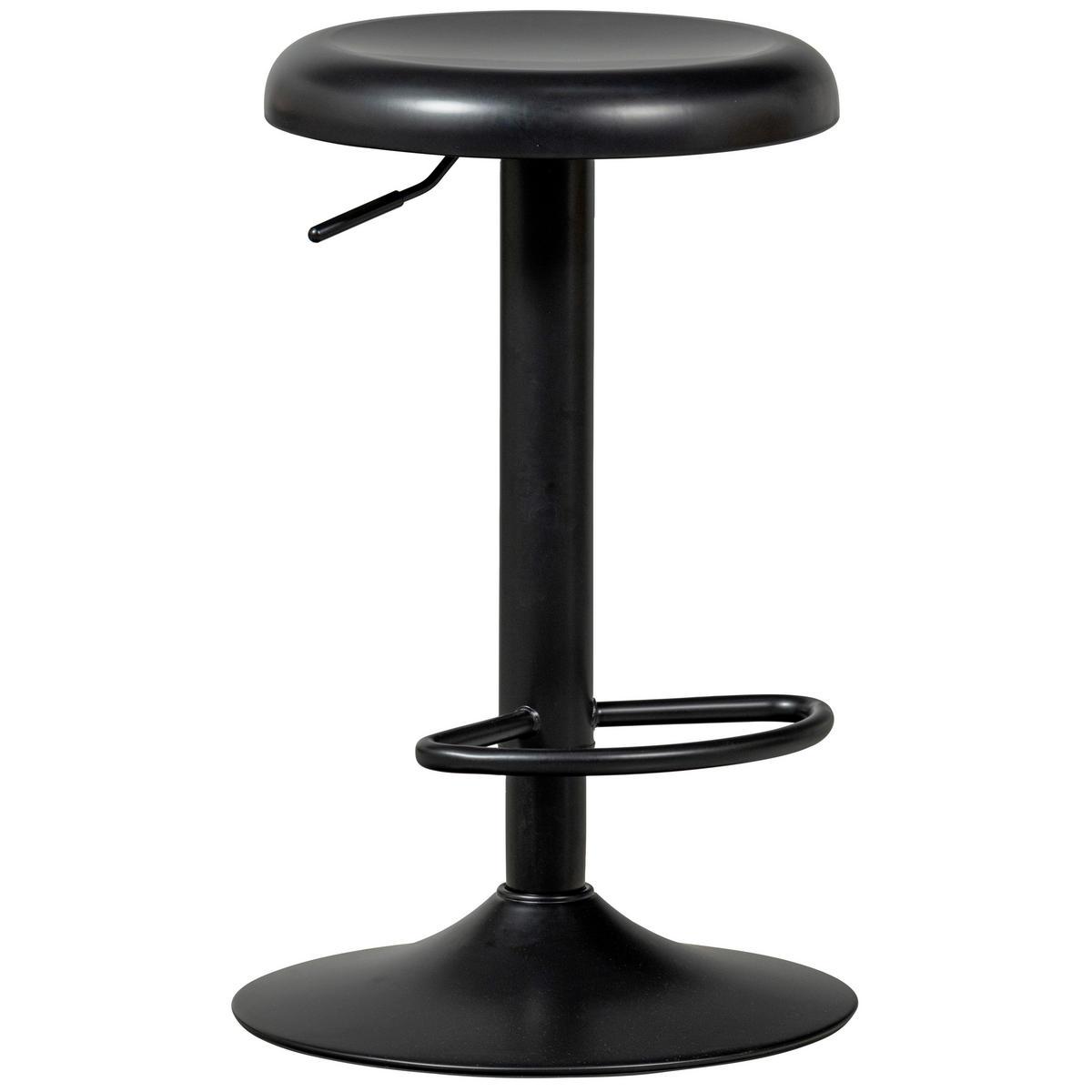 BARHOCKER Schwarz Aluminium mit Griff  - Schwarz, Design, Metall (39/81/39cm) - Livetastic
