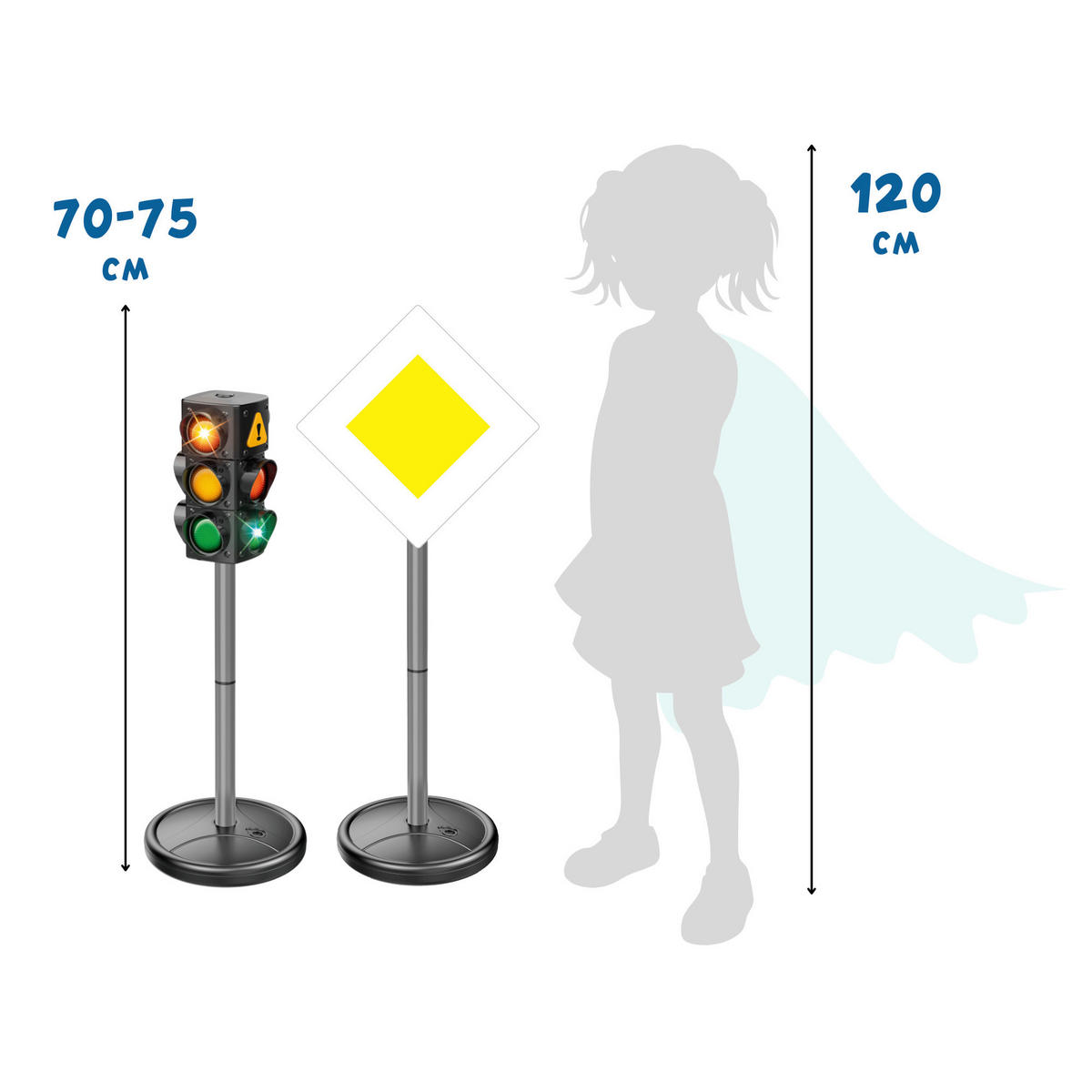 VERKEHRSZEICHEN XXL-Verkehrsset Multicolor  - Multicolor, Basics, Kunststoff (75cm) - alldoro