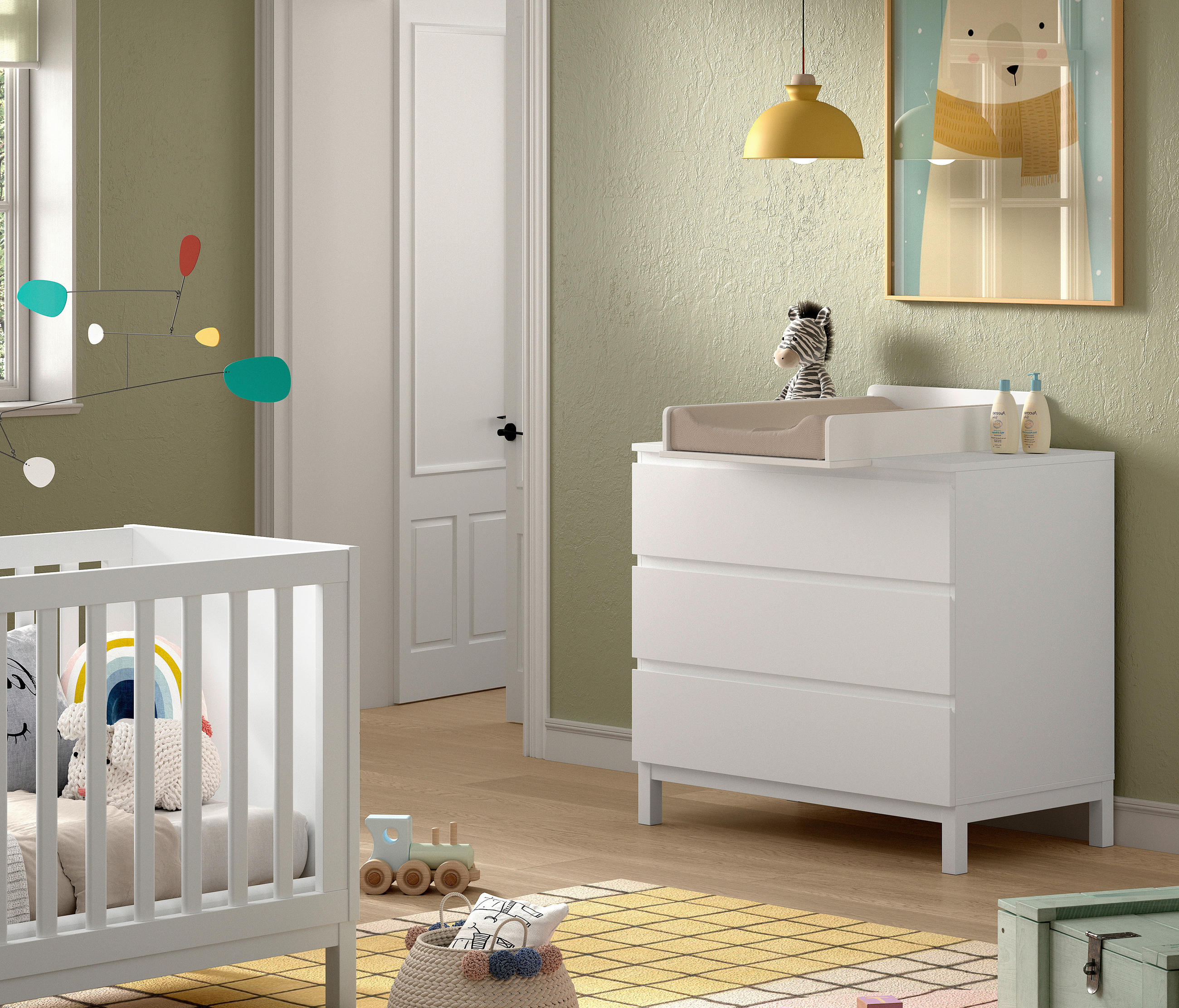 BABYZIMMER - Weiß, MODERN, Holz/Holzwerkstoff - MID.YOU