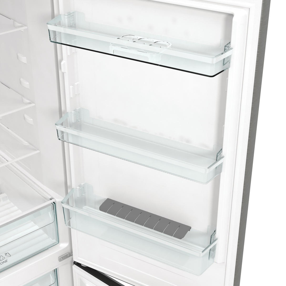 KÜHL-GEFRIER-KOMBINATION N61EA2XL4  - Edelstahlfarben, Basics, Glas/Kunststoff (60/185/59,2cm) - Gorenje