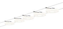 WIRE SEILSYSTEM 5ER-SET 5X4W   - Chromfarben, Design, Kunststoff/Metall (1000cm) - Paulmann