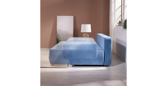 SCHLAFSOFA in Textil Hellgrau - Chromfarben/Hellgrau, Design, Kunststoff/Textil (212/72-90/108cm) - Hom`in