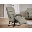 RELAXSESSEL in Leder Hellgrau  - Hellgrau/Schwarz, Design, Leder/Metall (70/117/85cm) - Dieter Knoll