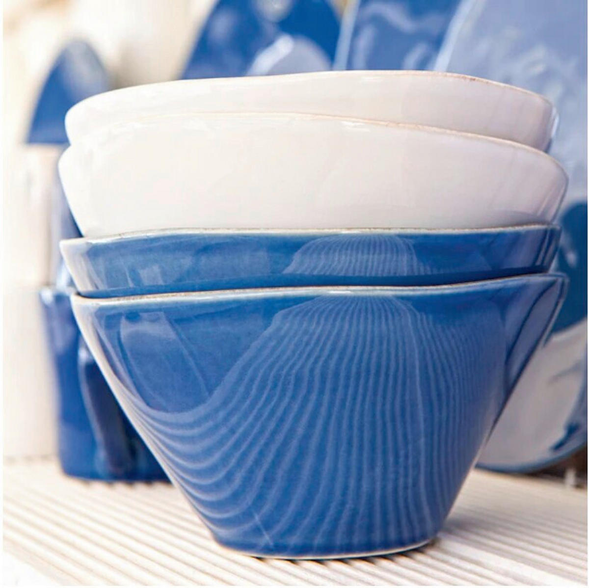 KOMBISERVICE NOVA 5-teilig  - Blau, Basics, Keramik - Costa Nova