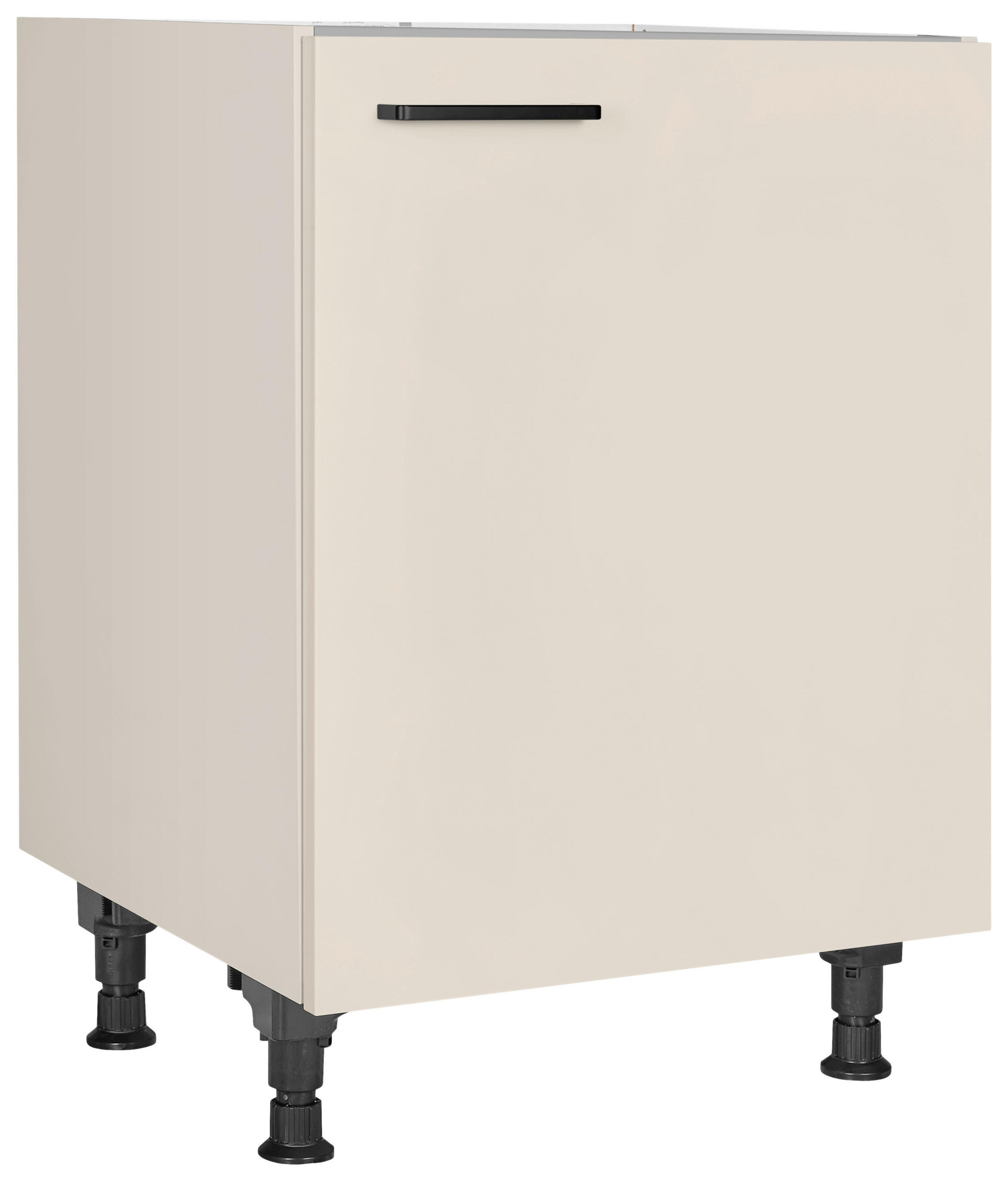 SPÜLENUNTERSCHRANK 60/57/56 cm  in Sandfarben  - Sandfarben/Schwarz, MODERN, Holzwerkstoff/Metall (60/57/56cm) - Nobilia