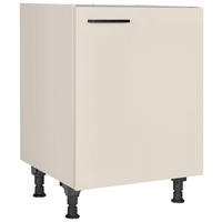 SPÜLENUNTERSCHRANK 60/57/56 cm  in Sandfarben  - Sandfarben/Schwarz, MODERN, Holzwerkstoff/Metall (60/57/56cm) - Nobilia