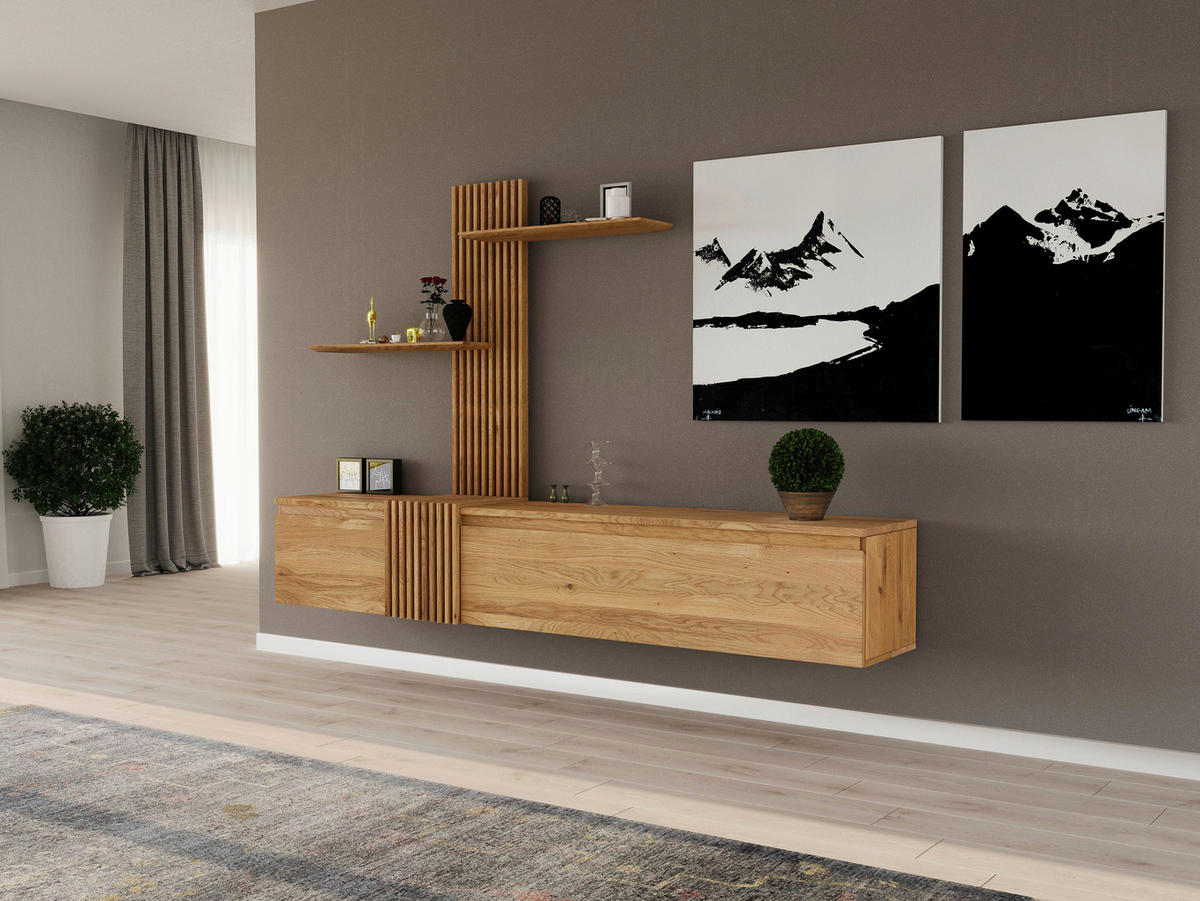 FALI PANEL 80/119,7/20 cm  - tölgyfa színű, Natur, fa (80/119,7/20cm) - Linea Natura