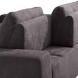 ECKSOFA in Flachgewebe Dunkelbraun  - Dunkelbraun, Design, Textil/Metall (188/260cm) - Hom`in