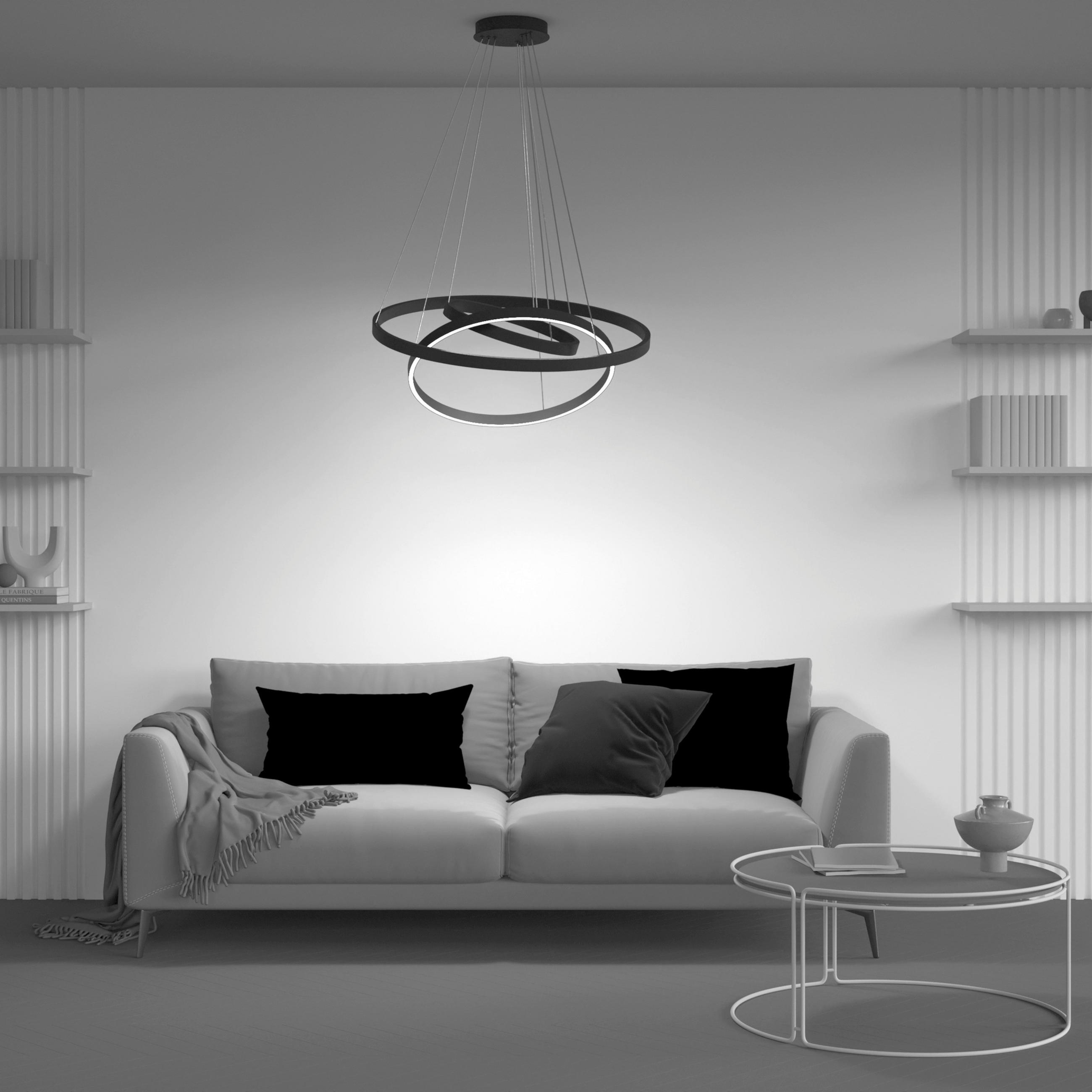 PENDELLEUCHTE 80/100/120 cm - Schwarz, Basics, Metall (80/100/120cm) - MAYTONI