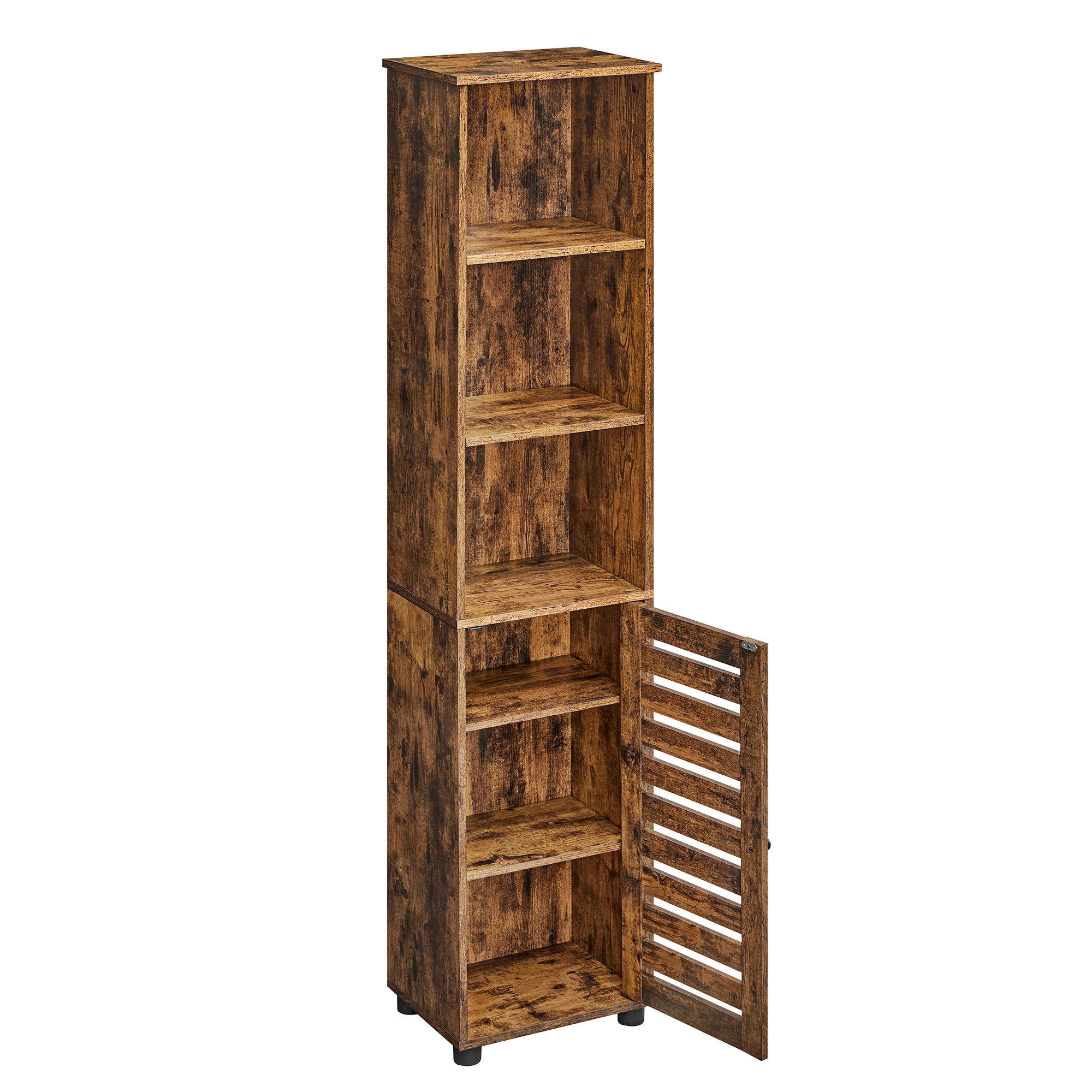 HOCHSCHRANK 40/167/30 cm  - Schwarz/Braun, Trend, Holzwerkstoff/Kunststoff (40/167/30cm) - MID.YOU