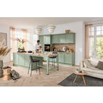 EINBAUKÜCHE   - Eukalyptusholzfarben/Grün, Design, Holzwerkstoff - Novel