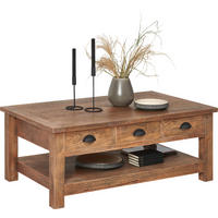 COUCHTISCH Mangoholz massiv 115/70/45 cm rechteckig Braun  - Silberfarben/Braun, Trend, Holz/Metall (115/70/45cm) - Ambia Home