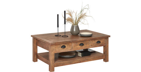 COUCHTISCH in Holz 115/70/45 cm  - Silberfarben/Braun, Trend, Holz/Metall (115/70/45cm) - Ambia Home