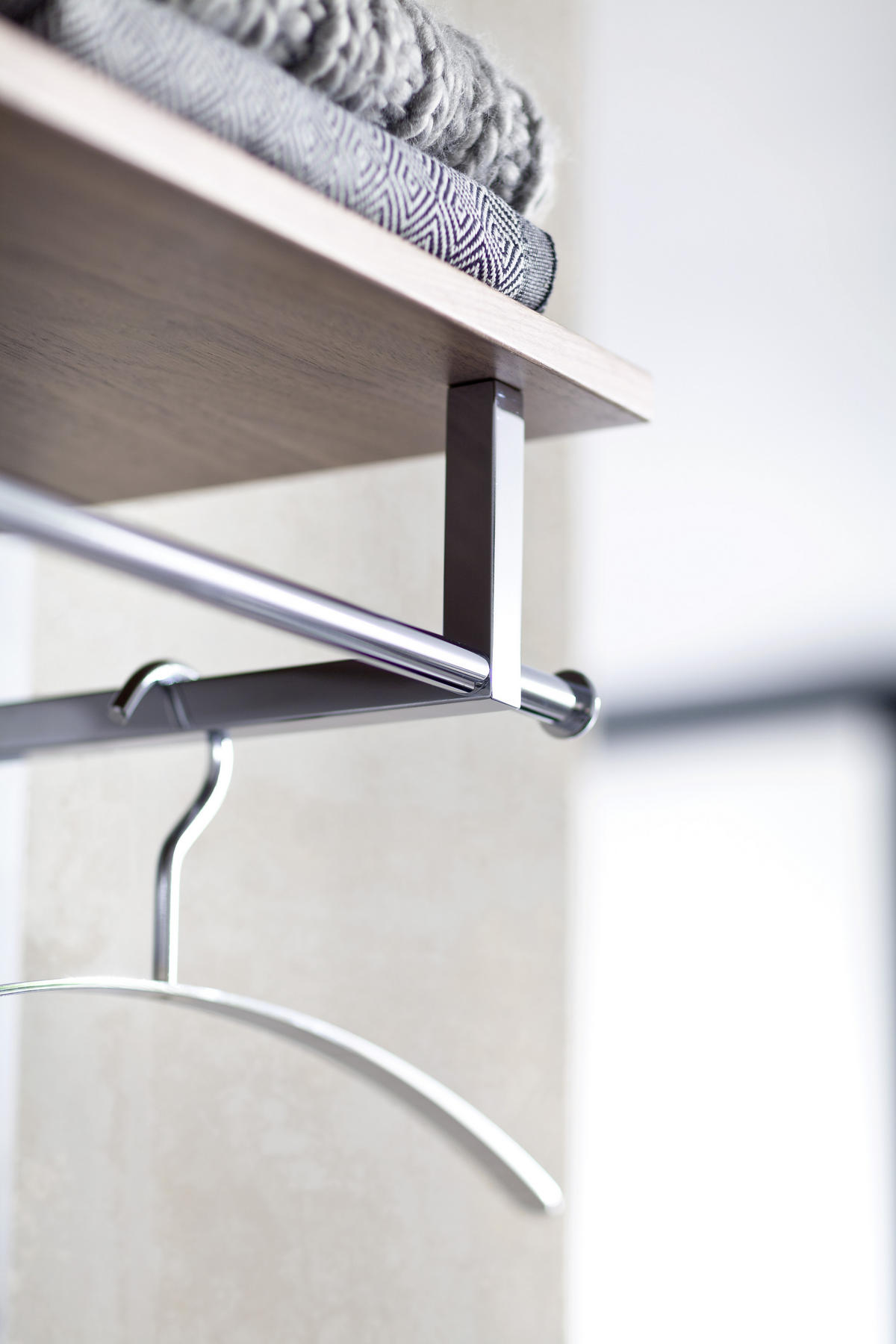 GARDEROBE 4-teilig  in 281/201/35 cm  - Nussbaumfarben/Grau, Design, Glas/Holz (281/201/35cm) - Moderano