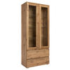 VITRINE in Eichefarben  - Eichefarben/Silberfarben, KONVENTIONELL, Glas/Holzwerkstoff (80/191/40cm) - MID.YOU