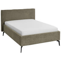 POLSTERBETT 140/200 cm  Olivgrün  - Birkefarben/Buchefarben, Design, Holz/Textil (140/200cm) - home24