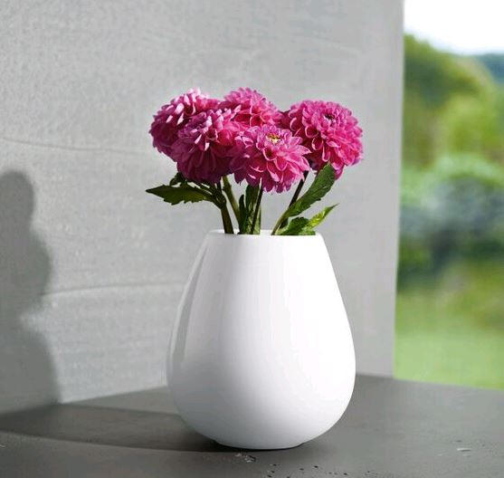 VÁZA, keramika, 18 cm - bílá, Konvenční, keramika (18cm) - ASA