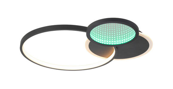 LED-DECKENLEUCHTE 55/45/7,5 cm - Schwarz, LIFESTYLE, Kunststoff/Metall (55/45/7,5cm) - Novel