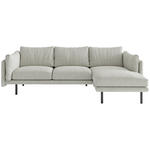 ECKSOFA Champagner Flachgewebe  - Champagner/Beige, Design, Textil/Metall (268/160/100cm) - Novel
