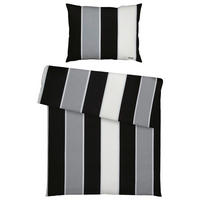 BETTWÄSCHE Lines Makosatin 140/200 cm  - Schwarz, Basics, Textil (140/200cm) - Joop!