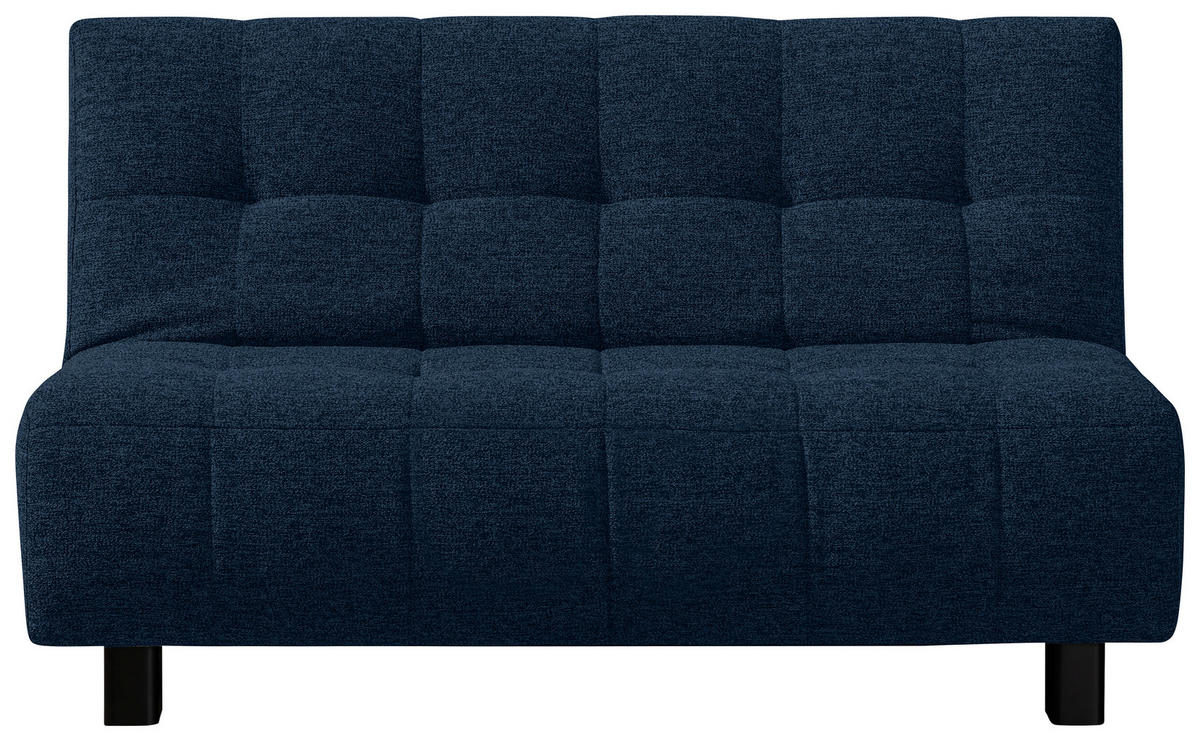 SCHLAFSOFA in Dunkelblau  - Schwarz/Dunkelblau, Design, Textil/Metall (145/92/102cm) - Novel