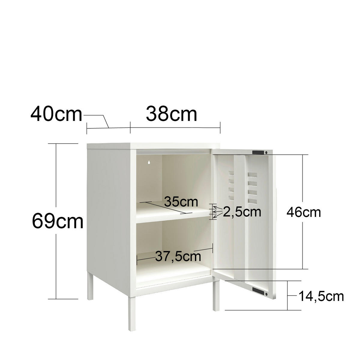 BEISTELLTISCH 38/40/69 cm Rosa  - Rosa, Design, Metall (38/40/69cm) - MID.YOU
