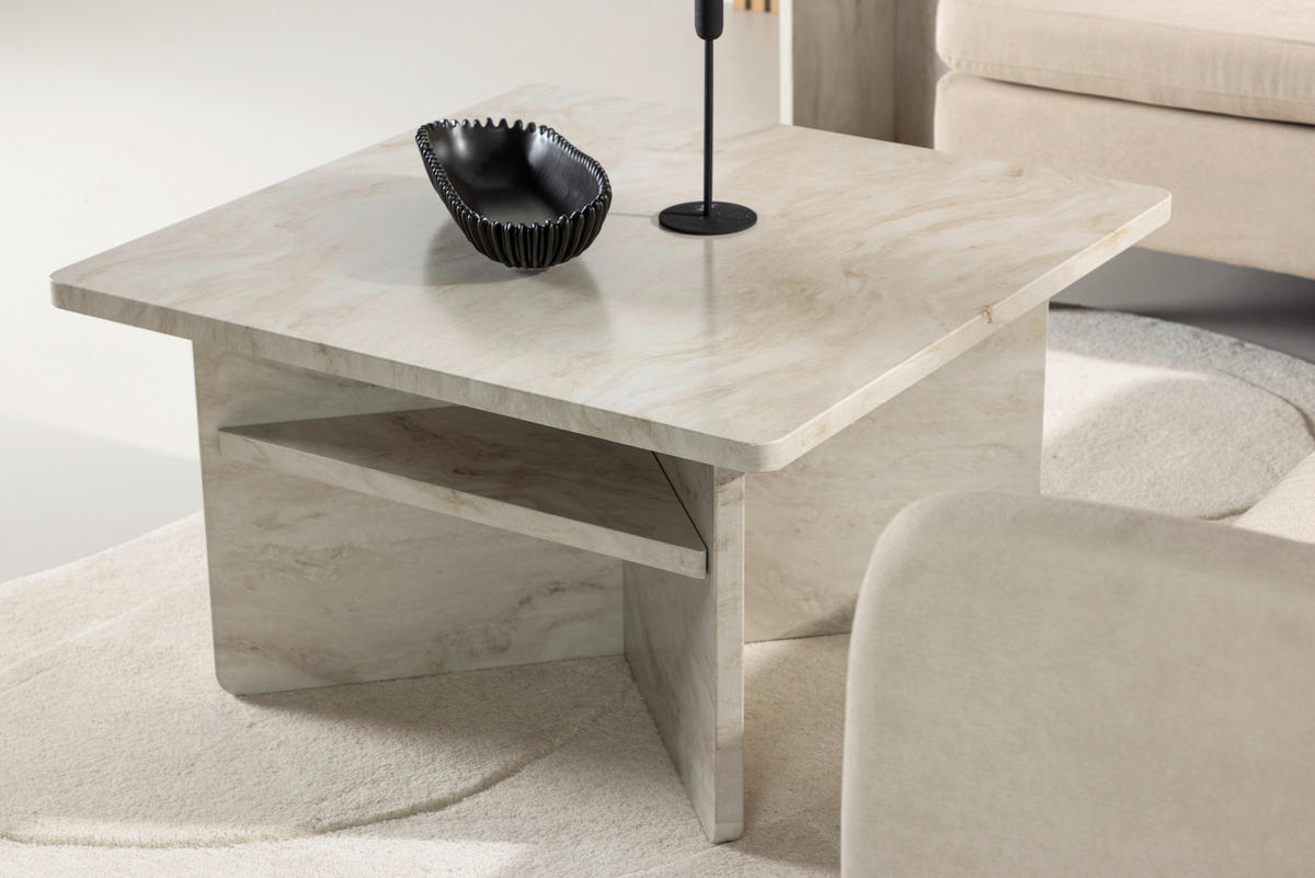 COUCHTISCH 75/75/42 cm quadratisch Beige  - Beige, Design, Holzwerkstoff (75/75/42cm) - Livetastic