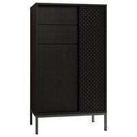 MIDISCHRANK 60/106/32 cm  - Schwarz, MODERN, Holzwerkstoff/Metall (60/106/32cm) - MID.YOU