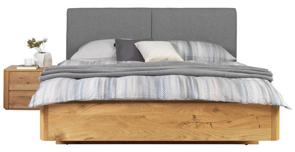 BETT 180/200 cm in Eichefarben - Eichefarben/Buchefarben, Natur, Holz/Textil (180/200cm) - Valnatura