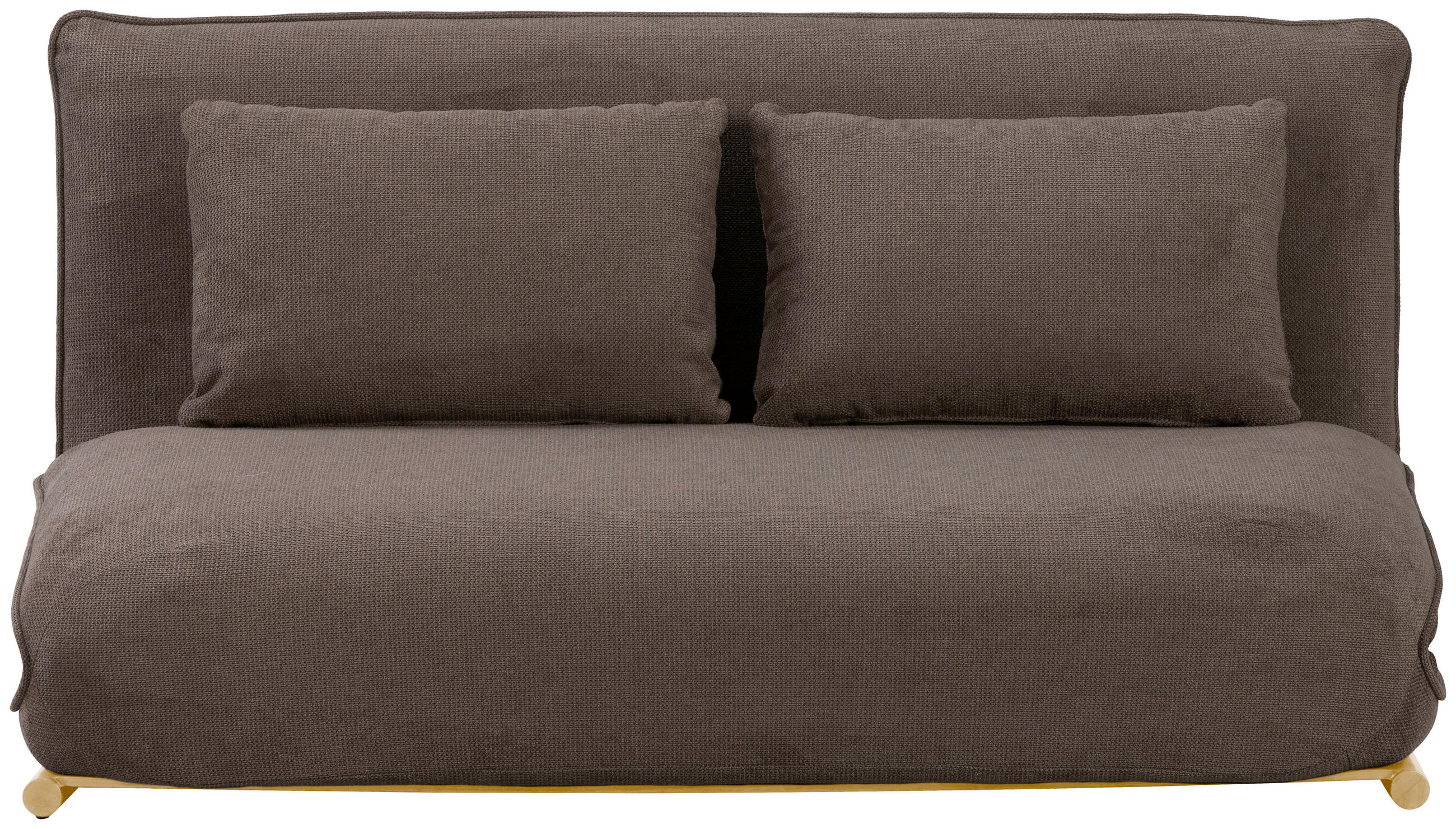 SOFA VELIN Samt Braun, Nussbaumfarben  - Nussbaumfarben/Braun, Design, Textil/Metall (140/97/80cm) - MID.YOU