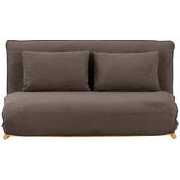 SOFA VELIN Samt Braun, Nussbaumfarben  - Nussbaumfarben/Braun, Design, Textil/Metall (140/97/80cm) - MID.YOU