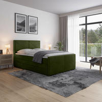 BOXSPRINGBETT 140/200 cm  in Grün  - Grün, MODERN, Holz/Kunststoff (140/200cm) - MID.YOU