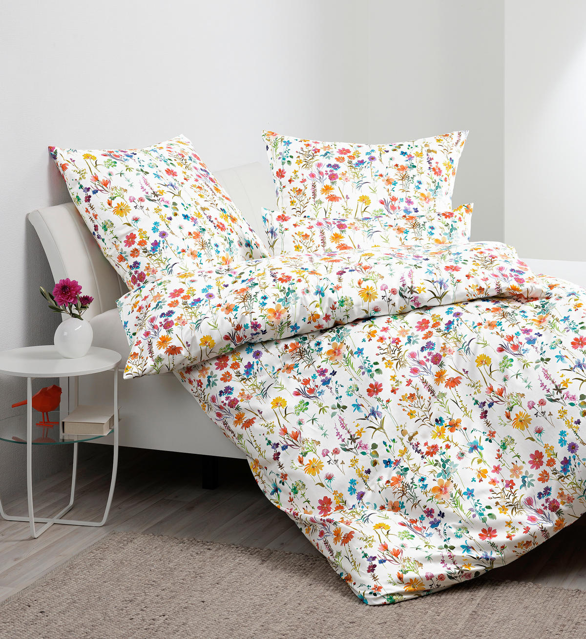 POSTELJNINA 135/200 cm mako saten večbarvno  - večbarvno, Konvencionalno, tekstil (135/200cm) - Janine