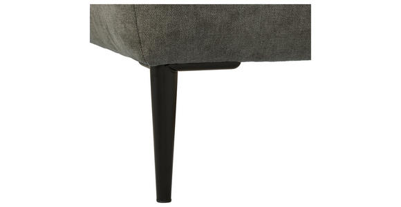 ECKSOFA in Velours Schlammfarben - Schlammfarben/Schwarz, KONVENTIONELL, Textil/Metall (226/155cm) - Carryhome