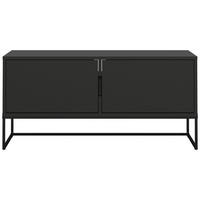 LOWBOARD Lipp  in 118/57/43 cm  - Schwarz, Design, Holzwerkstoff/Metall (118/57/43cm)