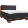 BOXSPRINGBETT 140/200 cm  in Buchefarben, Dunkelgrau  - Dunkelgrau/Buchefarben, Natur, Holz/Textil (140/200cm) - Linea Natura