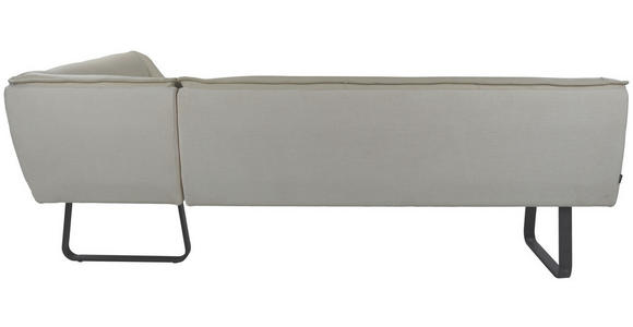 ECKBANK 237/178 cm Struktur Echtleder Schwarz, Beige   - Beige/Schwarz, Design, Leder/Textil (237/178cm) - Novel