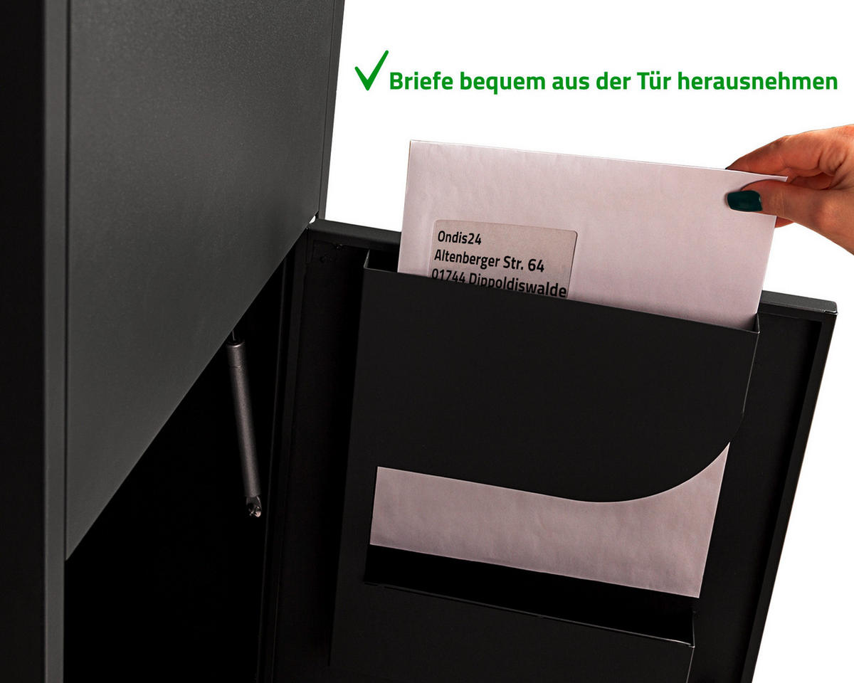 PAKETBOX 39,5/118,5/38,5 cm  - Schwarz, Basics, Metall (39,5/118,5/38,5cm)
