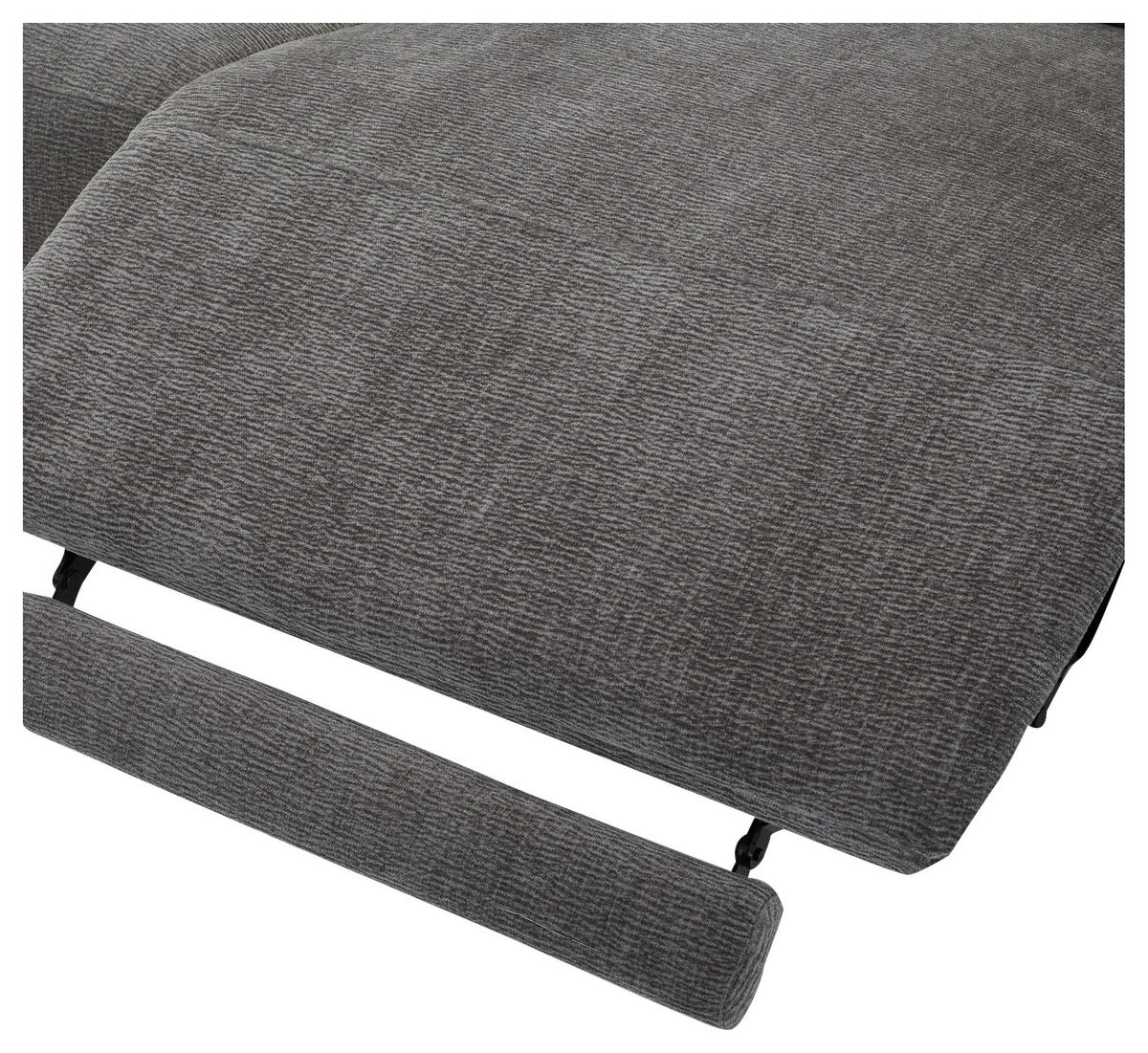 3-SITZER-SOFA in Flachgewebe Dunkelgrau  - Dunkelgrau/Schwarz, Lifestyle, Textil/Metall (198/83/107/111cm) - Livetastic